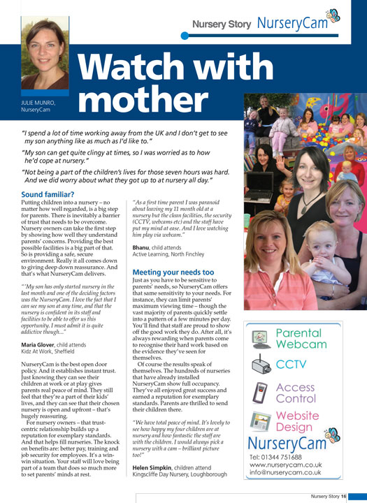 NMT Advertorial NurseryCam Watch with Mother