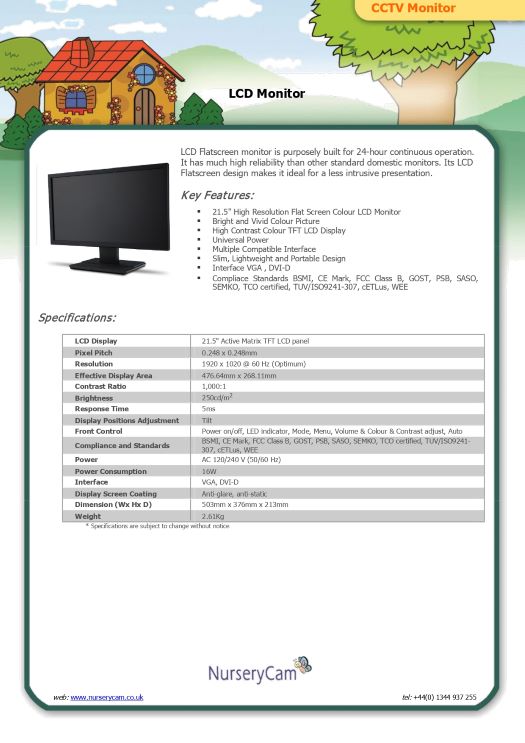 LCD Monitor - Data Sheet